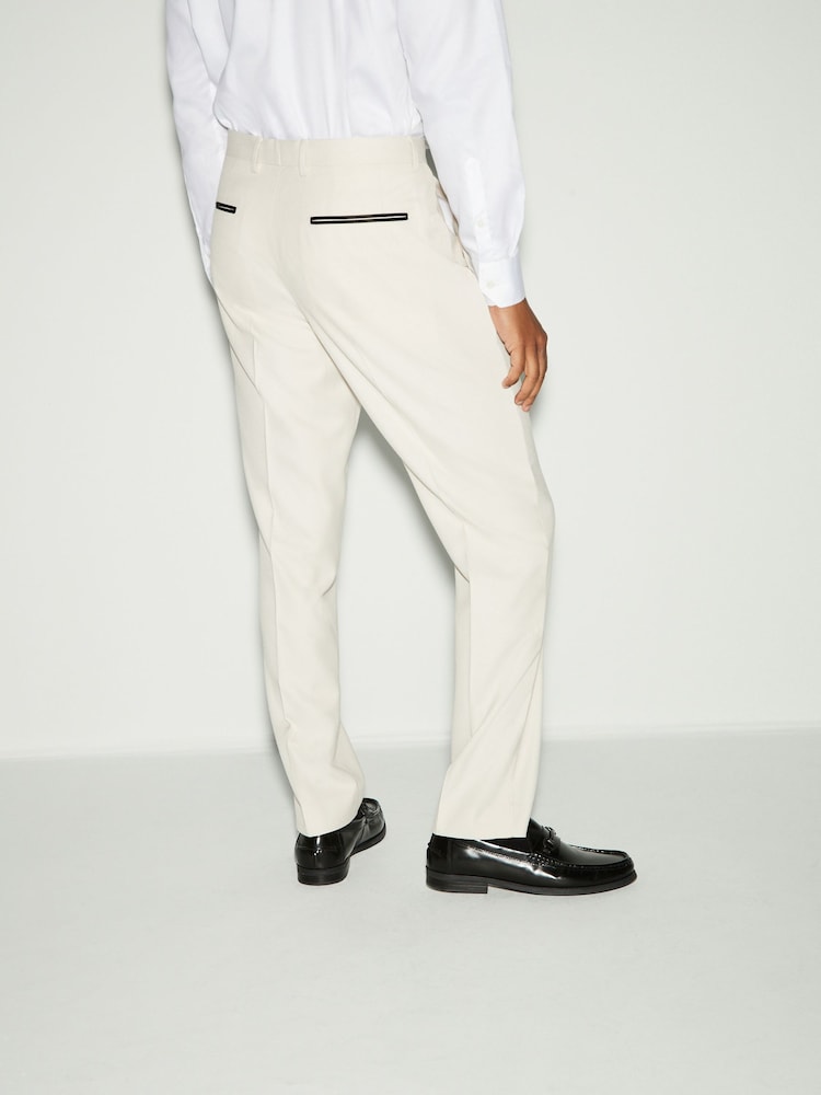 Buy Ecru Cream Slim Fit Tuxedo Suit Trousers from Next USA