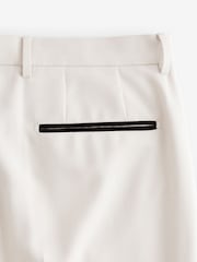 Ecru Cream Slim Fit Tuxedo Suit Trousers - Image 9 of 10