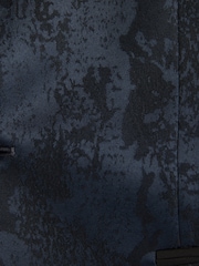 Navy Blue Slim Fit Camo Tuxedo Suit Jacket - Image 9 of 9