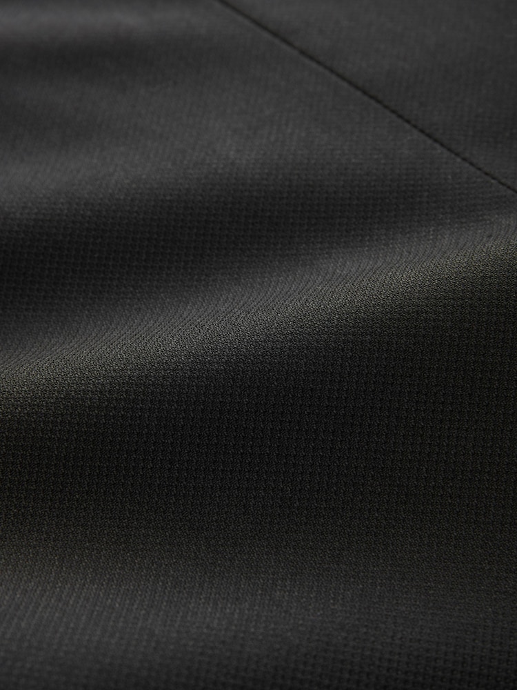 Black Trimmed Textured Self Lapel Tuxedo Suit Jacket - Image 11 of 11