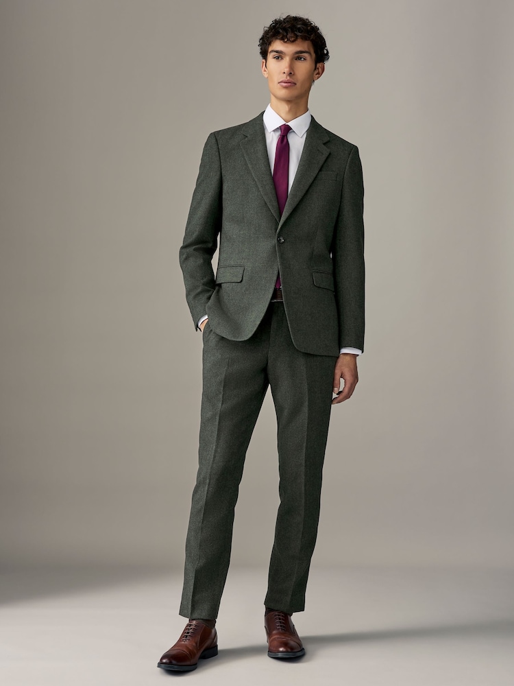Grün - Slim Fit Donegal Suit Jacket - Bild 2 von 8 Grün - Slim Fit Donegal Suit Jacket - Bild 2 von 8