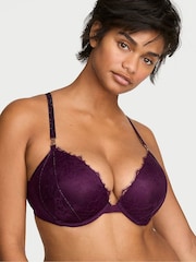 Victoria's Secret Party On Purple Push Up Lace Shine Bra - Image 1 of 2