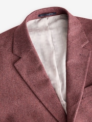 Pink Slim Fit Wool Donegal Suit Jacket - Image 7 of 10