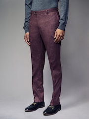 Rose - Standard - Coupe ajustée Wool Blend Donegal Pantalon de costume - Image 1 of 9