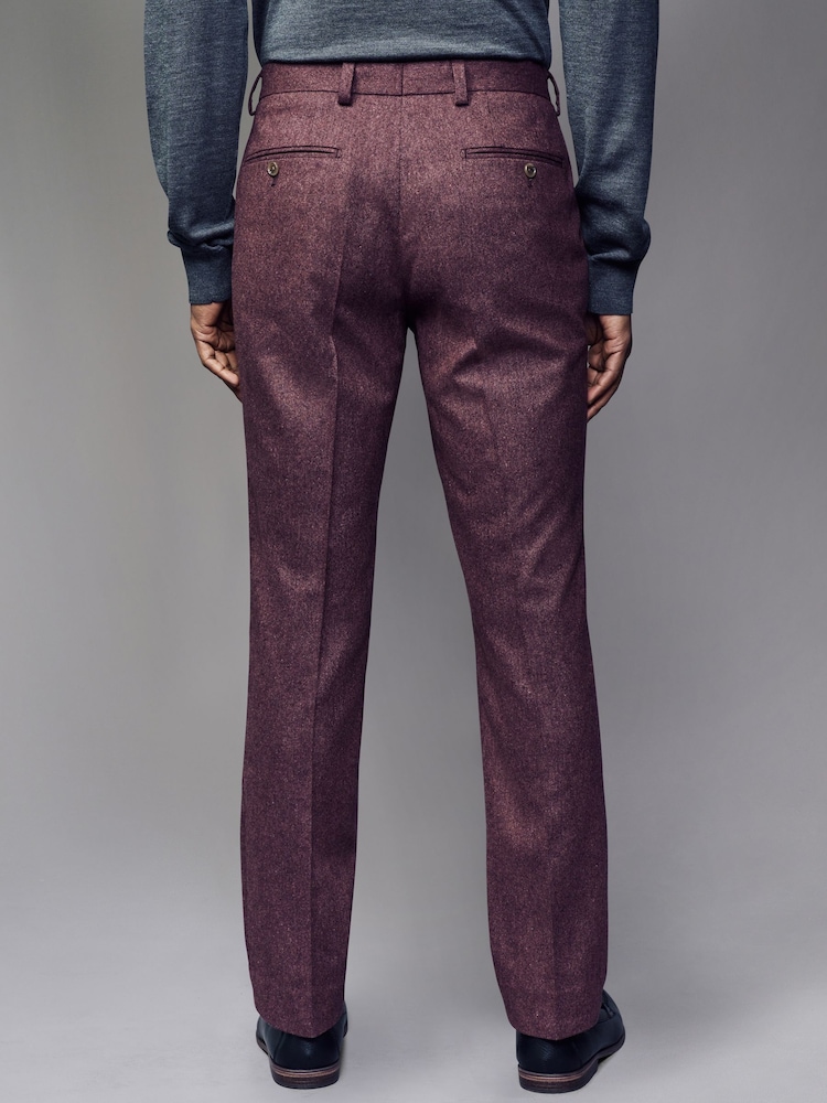 Rose - Standard - Coupe ajustée Wool Blend Donegal Pantalon de costume - Image 2 of 9