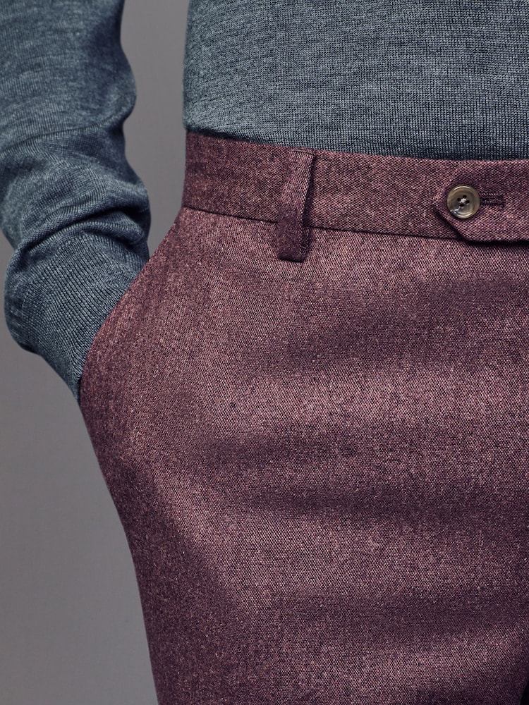 Rose - Standard - Coupe ajustée Wool Blend Donegal Pantalon de costume - Image 4 of 9
