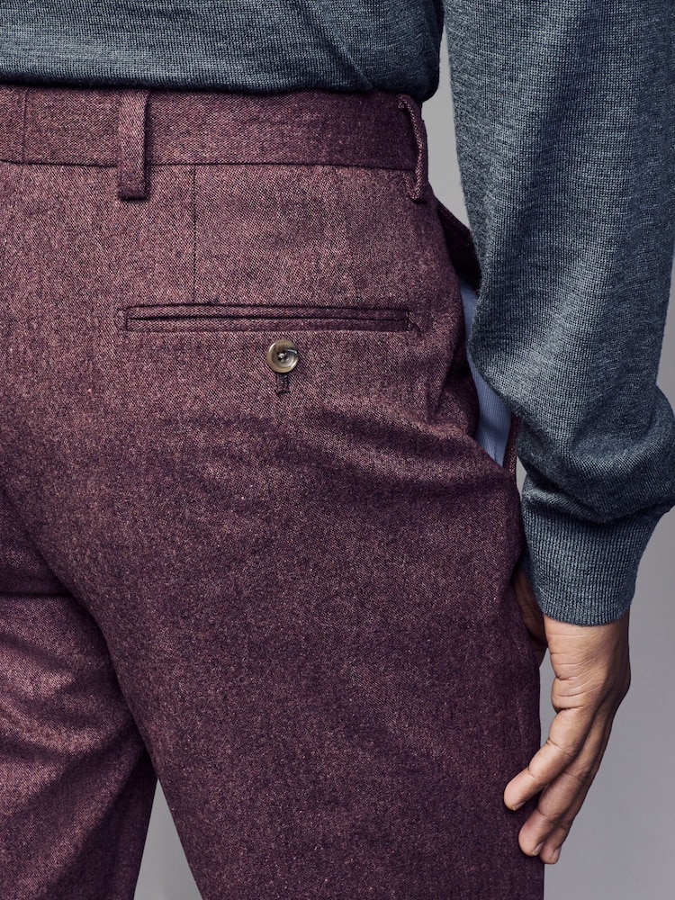 Rose - Standard - Coupe ajustée Wool Blend Donegal Pantalon de costume - Image 5 of 9