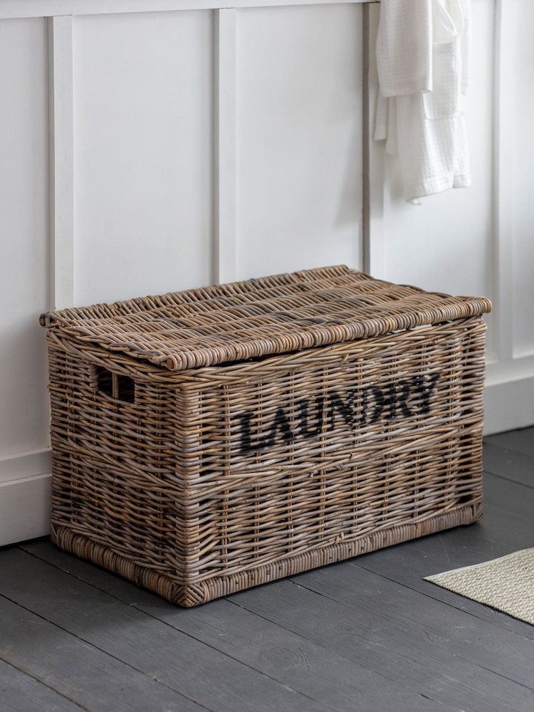 Garden Trading Natural Bembridge Dark & Lights Laundry Chest - Image 2 of 3 Garden Trading Natural Bembridge Dark & Lights Laundry Chest - Image 2 of 3