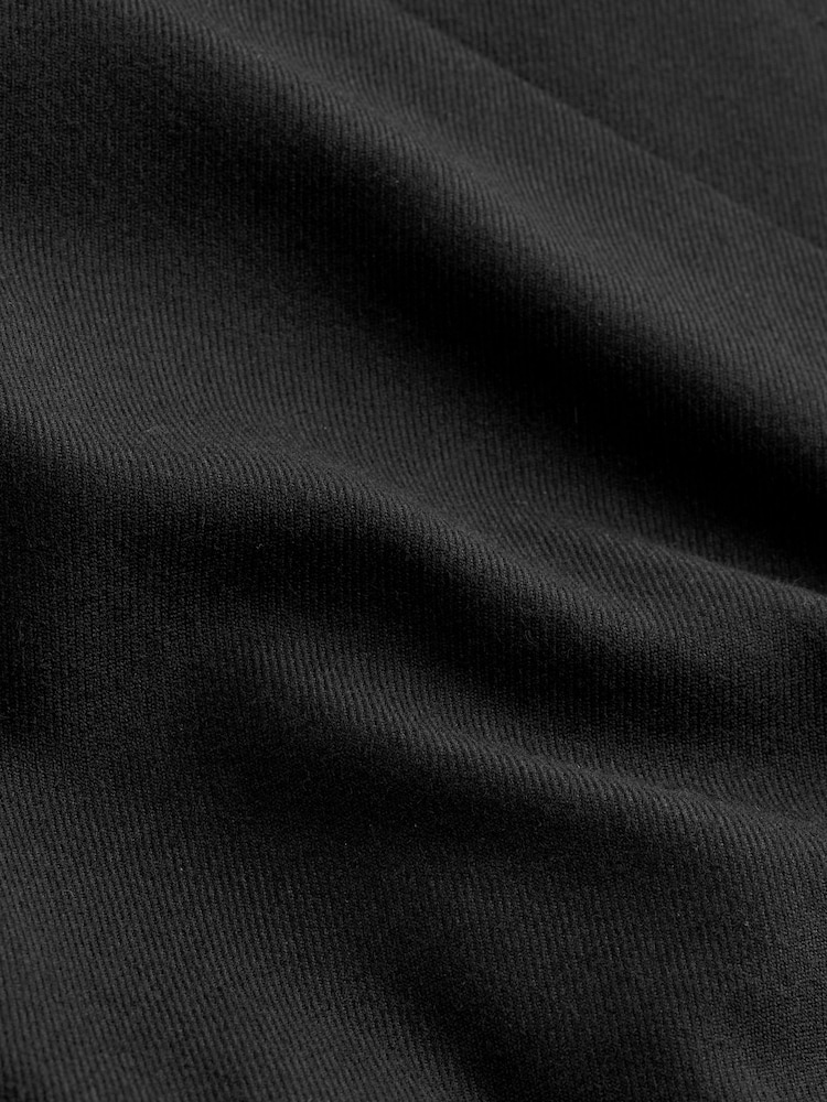 Noir - Coupe ajustée Flannel Bomber Veste - Image 10 of 11