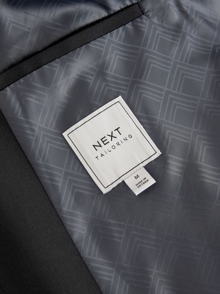 Noir - Coupe ajustée Flannel Bomber Veste - Image 8 of 11