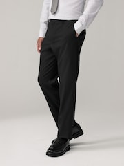 Noir - Pantalon Smart Flannel Coupe ajustée - Image 1 of 8