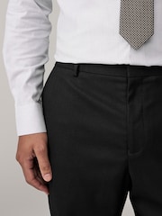 Noir - Pantalon Smart Flannel Coupe ajustée - Image 4 of 8