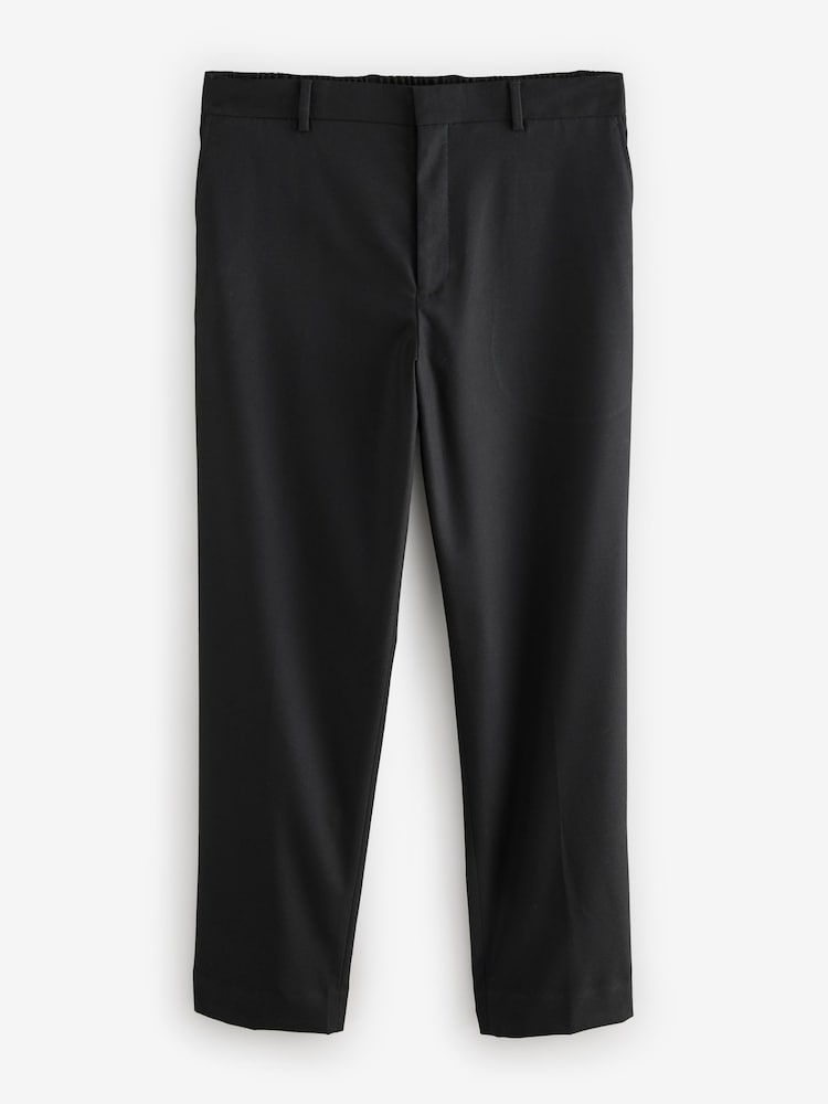 Noir - Pantalon Smart Flannel Coupe ajustée - Image 6 of 8