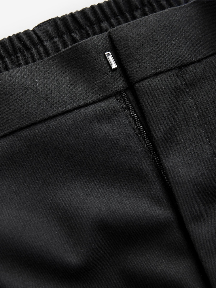 Noir - Pantalon Smart Flannel Coupe ajustée - Image 8 of 8