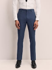 Bleu moyen - Slim Fit (Slim Fit) - Muscle FIt Motionflex Stretch Suit Trousers - Image 1 de 9