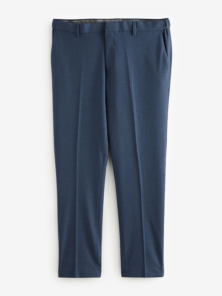 Bleu moyen - Slim Fit (Slim Fit) - Muscle FIt Motionflex Stretch Suit Trousers - Image 7 of 9