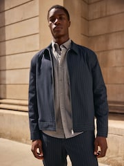 Bleu marine - Rayure Habillé Veste-chemise - Image 1 de 10