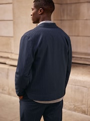Bleu marine - Rayure Habillé Veste-chemise - Image 5 de 10