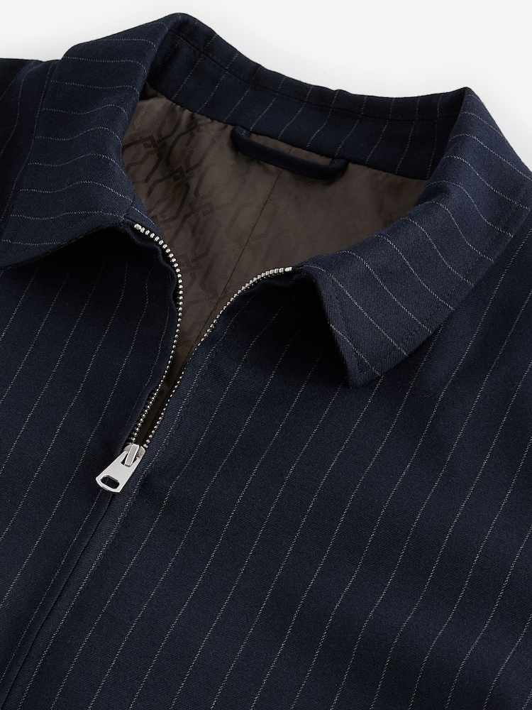 Bleu marine - Rayure Habillé Veste-chemise - Image 8 of 10