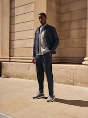 Темно-синий - Stripe Formal Joggers - Изображение 4 из 10