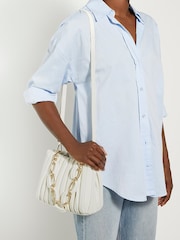 Dune London White Small Dinidominie Pleat Slouchy Bag - Image 1 of 5