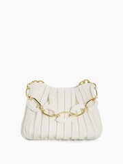 Dune London White Small Dinidominie Pleat Slouchy Bag - Image 2 of 5