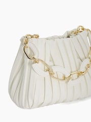 Dune London White Small Dinidominie Pleat Slouchy Bag - Image 5 of 5