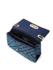 Dune London Blue Small Regent Quilted Shoulder Bag - Image 4 of 5