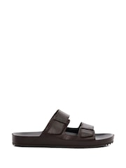 Dune London Brown Intells Double Strap Sandals - Image 3 of 6