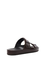 Dune London Brown Intells Double Strap Sandals - Image 5 of 6