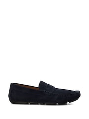 Dune London Blue Bradlay Saddle Driver Shoes - Image 3 of 6