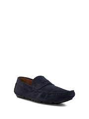 Dune London Blue Bradlay Saddle Driver Shoes - Image 5 of 6