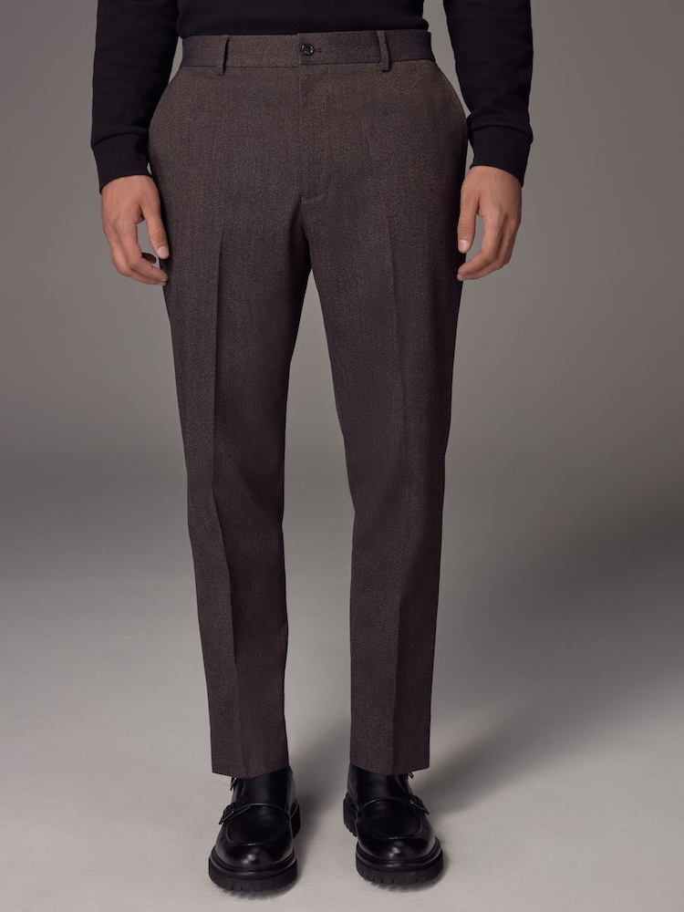 Burgundy Red Smart Twill Trousers - Image 1 of 6