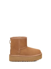 UGG Chestnut Brown Classic Ultra Mini Platform Boots - Image 2 of 6