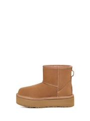 UGG Chestnut Brown Classic Ultra Mini Platform Boots - Image 3 of 6