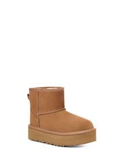 UGG Chestnut Brown Classic Ultra Mini Platform Boots - Image 5 of 6