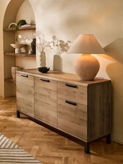 Dark Bronx Oak Effect Large Sideboard - Image 1 of 8