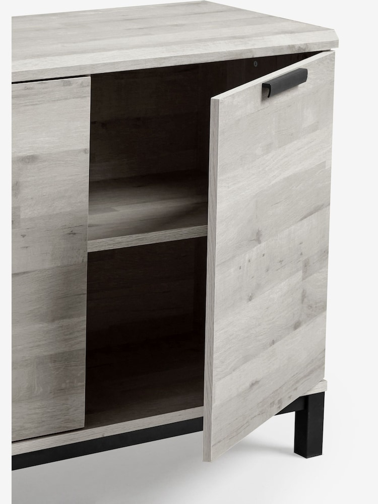 Grey Bronx Oak Effect Small Sideboard - Image 12 of 12
