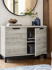 Grey Bronx Oak Effect Small Sideboard - Image 4 of 12