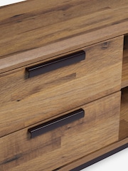 Dark Bronx Oak Effect Up To 65 Inch Compact Slim TV Unit - Image 11 of 12