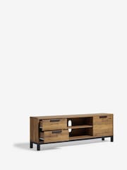Dark Bronx Oak Effect Up To 65 Inch Compact Slim TV Unit - Image 9 of 12