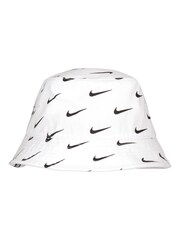 Nike White Little Kids Swoosh 100% Cotton Bucket Hat - Image 3 of 5
