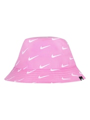 Nike Pink Little Kids Swoosh Bucket 100% Cotton Hat - Image 1 of 2