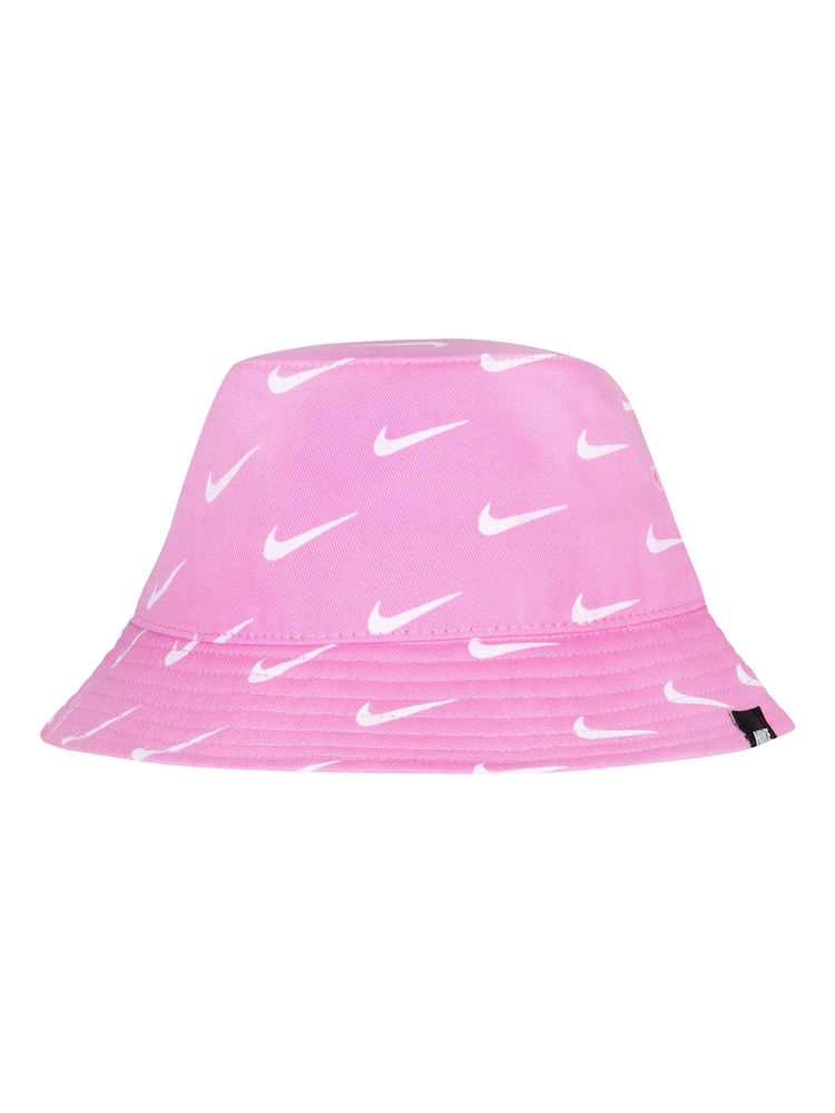 Nike Pink Little Kids Swoosh Bucket 100% Cotton Hat - Image 1 of 2