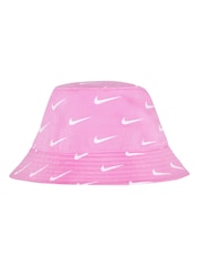 Nike Pink Little Kids Swoosh Bucket 100% Cotton Hat - Image 2 of 2