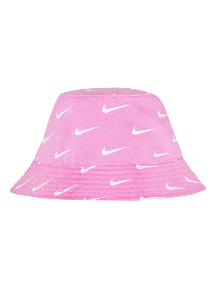 Nike Pink Little Kids Swoosh Bucket 100% Cotton Hat - Image 2 of 2