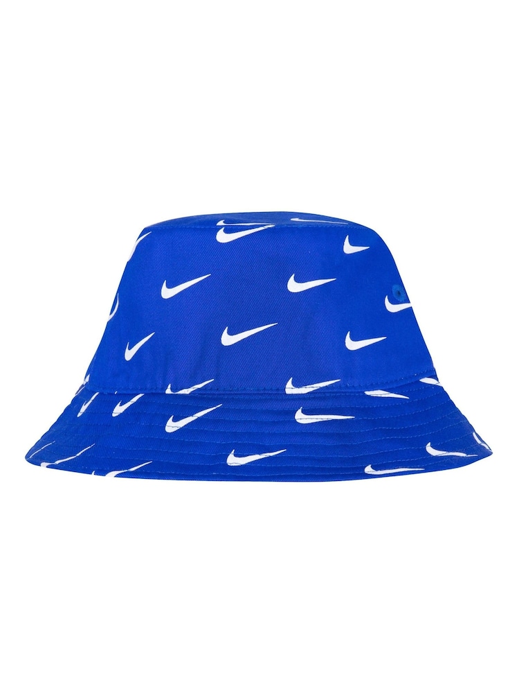 Nike Blue Little Kids Swoosh 100% Cotton Bucket Hat - Image 2 of 2 Nike Blue Little Kids Swoosh 100% Cotton Bucket Hat - Image 2 of 2