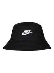 Nike Black Little Kids Futura Apex 100% Cotton Bucket Hat - Image 1 of 2
