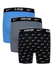 Nike Blue/Grey/Black Boxers 3 Pack - Image 2 of 2