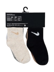 Nike Grey/Black Infant Swoosh Ankle Socks 6 Pack - Image 3 of 10